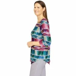 Women's Alfred Dunner Classics Brushstroke Print Knit Top 8 Women's Alfred Dunner Classics Brushstroke Print Knit Top -Alfred Dunner Shop 5833134 ALT3