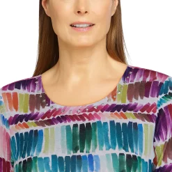 Women's Alfred Dunner Classics Brushstroke Print Knit Top 9 Women's Alfred Dunner Classics Brushstroke Print Knit Top -Alfred Dunner Shop 5833134 ALT4