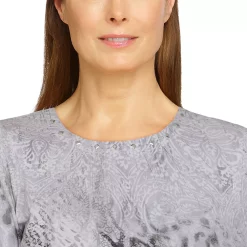 Women's Alfred Dunner Classics Ombre Animal Knit Top 9 Women's Alfred Dunner Classics Ombre Animal Knit Top -Alfred Dunner Shop 5833140 ALT4