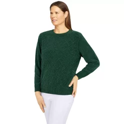 Women's Alfred Dunner Classics Chenille Cable Stitch Sweater -Alfred Dunner Shop 5833147 ALT2