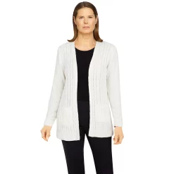 Women's Alfred Dunner Classics Open Front Chenille Cardigan