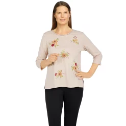 Petite Alfred Dunner Classics Tossed Floral Top