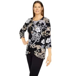 Petite Alfred Dunner Classics Floral Scroll Puff Print Top 9 Petite Alfred Dunner Classics Floral Scroll Puff Print Top -Alfred Dunner Shop 5834313 ALT2