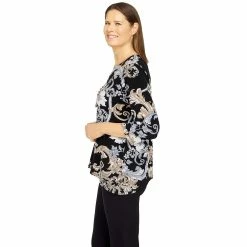 Petite Alfred Dunner Classics Floral Scroll Puff Print Top 10 Petite Alfred Dunner Classics Floral Scroll Puff Print Top -Alfred Dunner Shop 5834313 ALT3