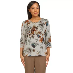 Petite Alfred Dunner Classics Squirrel Print Knit Top