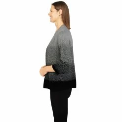 Petite Alfred Dunner Classics Ombre Shimmer Sweater 10 Petite Alfred Dunner Classics Ombre Shimmer Sweater -Alfred Dunner Shop 5834516 ALT3