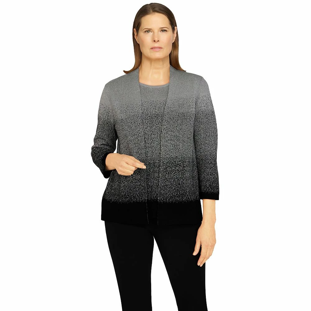 Petite Alfred Dunner Classics Ombre Shimmer Sweater 2 Petite Alfred Dunner Classics Ombre Shimmer Sweater - Image 2
