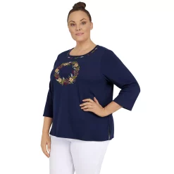 Plus Size Alfred Dunner Classics Center Fall Wreath Top 7 Plus Size Alfred Dunner Classics Center Fall Wreath Top -Alfred Dunner Shop 5835880 ALT2