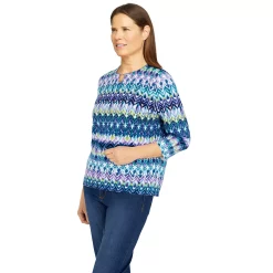 Plus Size Alfred Dunner Classics Biadere Print Sweater -Alfred Dunner Shop 5835918 ALT2