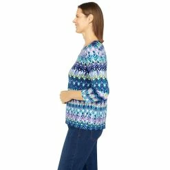 Plus Size Alfred Dunner Classics Biadere Print Sweater -Alfred Dunner Shop 5835918 ALT3