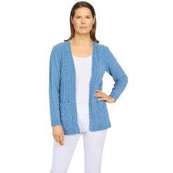 Plus Size Alfred Dunner Classics Chenille Open-Front Cardigan