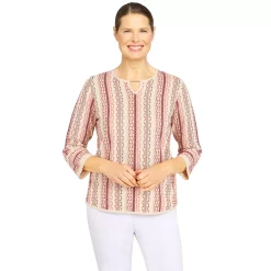 Petite Alfred Dunner Sorrento Vertical Texture Sweater
