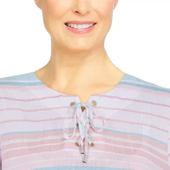 Plus Size Alfred Dunner Isle of Capri Pants Striped Crewneck Shirt -Alfred Dunner Shop 5848349 ALT4