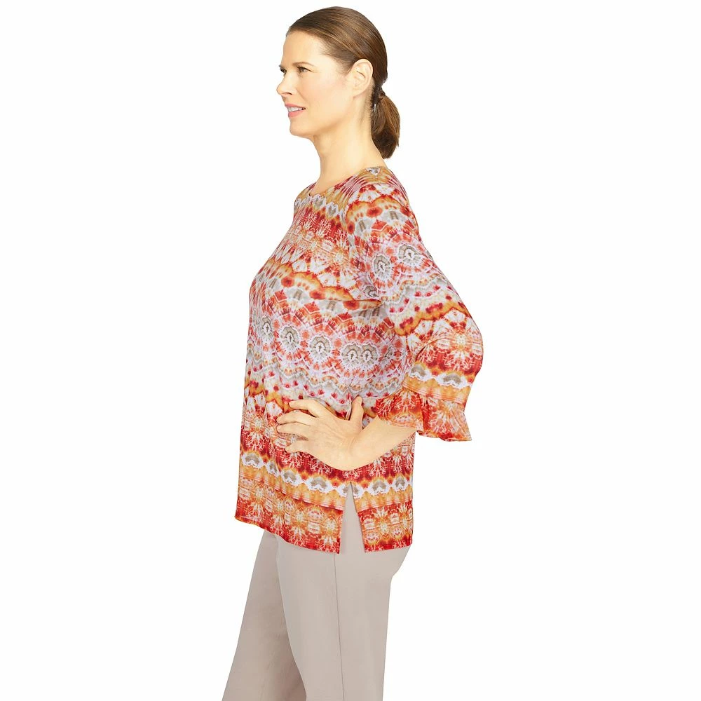 Plus Size Alfred Dunner Key Largo Ikat Printed Boho Top 4 Plus Size Alfred Dunner Key Largo Ikat Printed Boho Top - Image 4