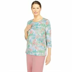 Petite Alfred Dunner Isle of Capri Garden Scenic Top 7 Petite Alfred Dunner Isle of Capri Garden Scenic Top -Alfred Dunner Shop 5848716 ALT2