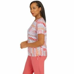 Petite Alfred Dunner Key Largo Patchwork Print Knit Top -Alfred Dunner Shop 5848727 ALT3