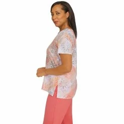 Petite Alfred Dunner Key Largo Medallion Ombre Print Top -Alfred Dunner Shop 5848728 ALT3