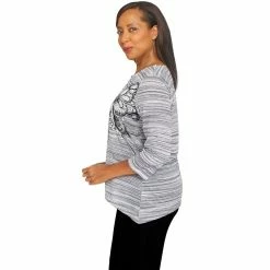 Petite Alfred Dunner Checking In Butterfly Scroll Space Dye Top 8 Petite Alfred Dunner Checking In Butterfly Scroll Space Dye Top -Alfred Dunner Shop 5864768 ALT3