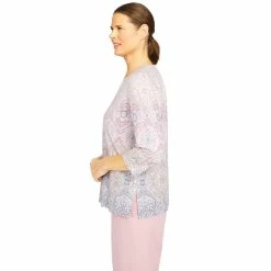 Petite Alfred Dunner Soft Spoken Medallion Ombre Top -Alfred Dunner Shop 5864792 ALT3