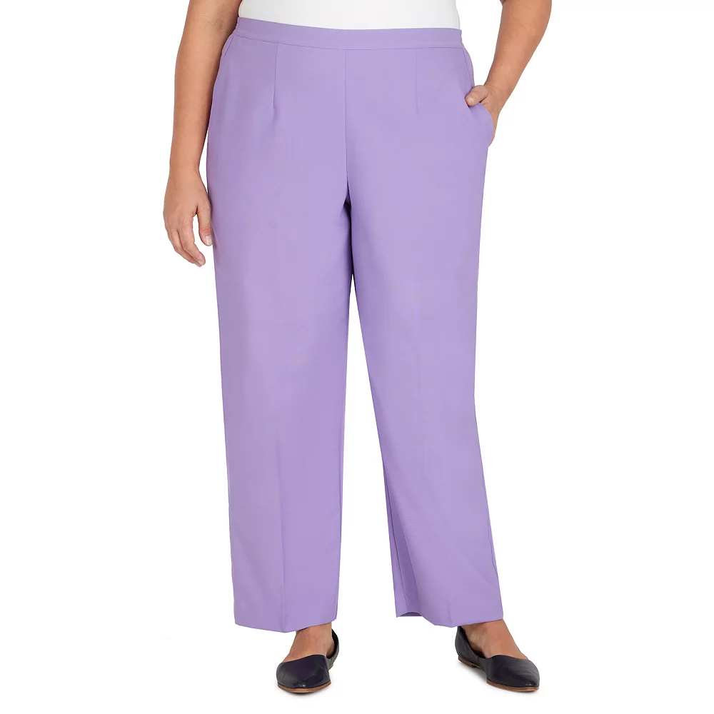 Plus Size Alfred Dunner Picture Perfect Microfiber Twill Straight-Leg Pants 2 Plus Size Alfred Dunner Picture Perfect Microfiber Twill Straight-Leg Pants - Image 2