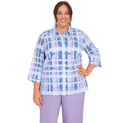 Plus Size Alfred Dunner Picture Perfect Plaid Woven Shirt