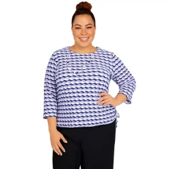 Plus Size Alfred Dunner Picture Perfect Ombre Stripe Top
