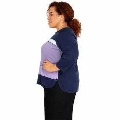 Plus Size Alfred Dunner Picture Perfect Colorblock Scoopneck Sweater -Alfred Dunner Shop 5864861 ALT3