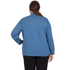 Plus Size Alfred Dunner Funnelneck Long Sleeve Jacket -Alfred Dunner Shop 5907821 ALT