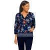 Women's Alfred Dunner Lake Placid Floral Splitneck Blouse