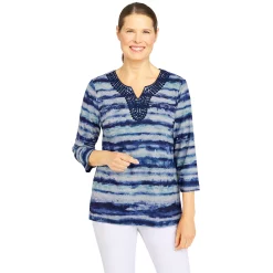 Women's Alfred Dunner Lake Placid Watercolor Print Top