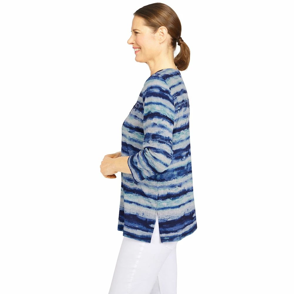 Women's Alfred Dunner Lake Placid Watercolor Print Top 4 Women's Alfred Dunner Lake Placid Watercolor Print Top - Image 4