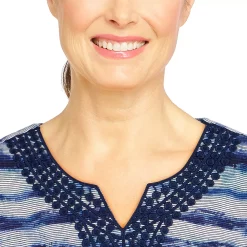 Women's Alfred Dunner Lake Placid Watercolor Print Top 9 Women's Alfred Dunner Lake Placid Watercolor Print Top -Alfred Dunner Shop 5907843 ALT4