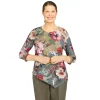 Women's Alfred Dunner Asymmetrical Hem Floral Print Top