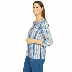 Women's Alfred Dunner Crewneck Tie Dye Print Top -Alfred Dunner Shop 5909471 ALT3