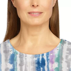 Women's Alfred Dunner Crewneck Tie Dye Print Top -Alfred Dunner Shop 5909471 ALT4
