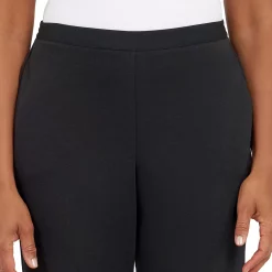 Women's Alfred Dunner Ponte Pull-On Straight Pants -Alfred Dunner Shop 5909473 ALT4