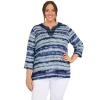 Plus Size Alfred Dunner Watercolor Print Top