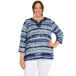 Plus Size Alfred Dunner Watercolor Print Top