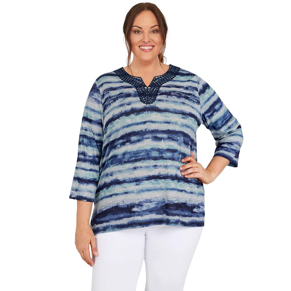 Plus Size Alfred Dunner Watercolor Print Top 1 Plus Size Alfred Dunner Watercolor Print Top