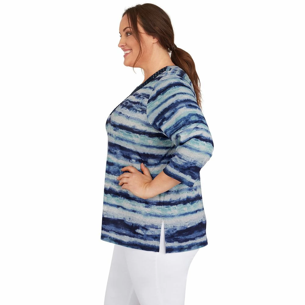 Plus Size Alfred Dunner Watercolor Print Top 4 Plus Size Alfred Dunner Watercolor Print Top - Image 4