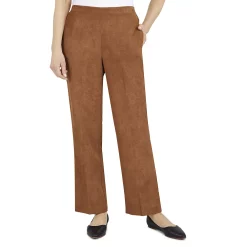 Petite Alfred Dunner Pull-On Straight-Leg Pants