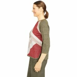 Petite Alfred Dunner Texture Colorblock Top -Alfred Dunner Shop 5913464 ALT3