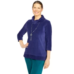 Women's Alfred Dunner Big Easy Velour Top -Alfred Dunner Shop 5959113 ALT2
