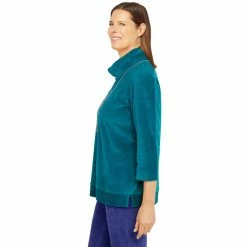 Women's Alfred Dunner Big Easy Velour Top -Alfred Dunner Shop 5959113 ALT3