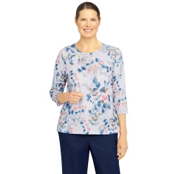 Women's Alfred Dunner Leaf Print Top