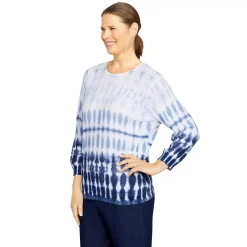 Women's Alfred Dunner Shenandoah Valley Ombre Tie Dye Sweater -Alfred Dunner Shop 5959165 ALT2