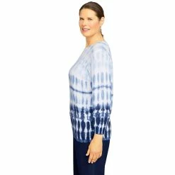 Women's Alfred Dunner Shenandoah Valley Ombre Tie Dye Sweater -Alfred Dunner Shop 5959165 ALT3