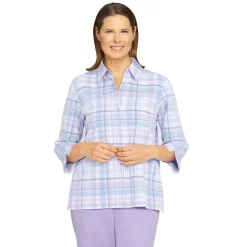 Women's Alfred Dunner Victoria Falls Plaid Corduroy Shirt