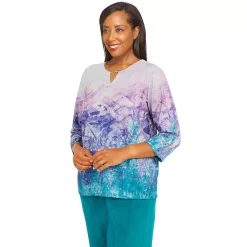 Women's Alfred Dunner Big Easy Scenic Print Top -Alfred Dunner Shop 5959174 ALT2