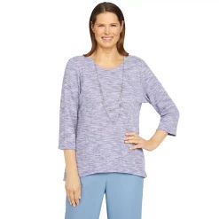Women's Alfred Dunner Victoria Falls Space Dye Texture Top